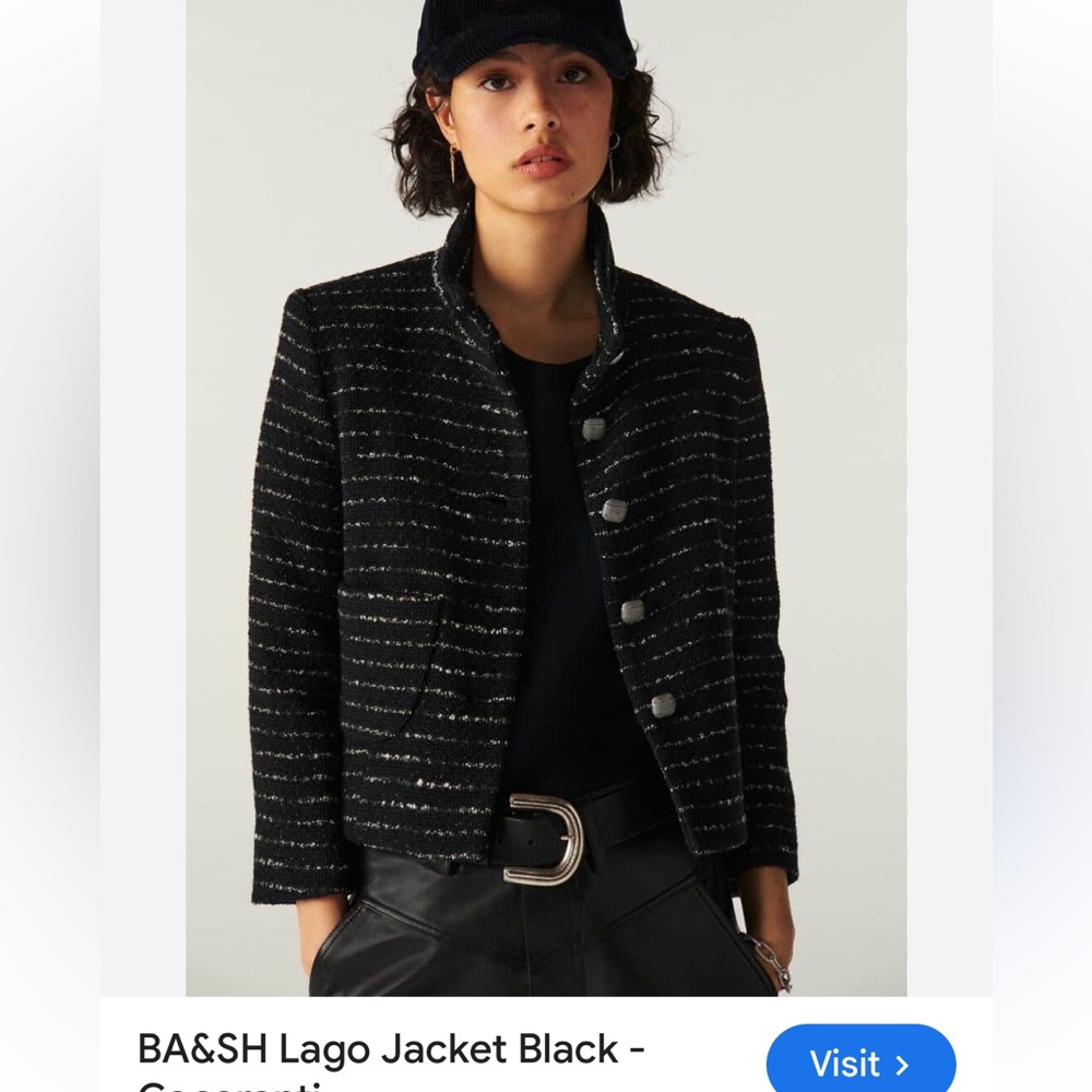ba&sh Black and Silver Women's Blazer